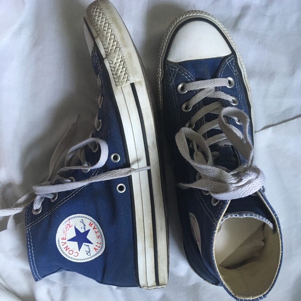 Blue High Top Converse Size Women’s 9 Men’s 7.5